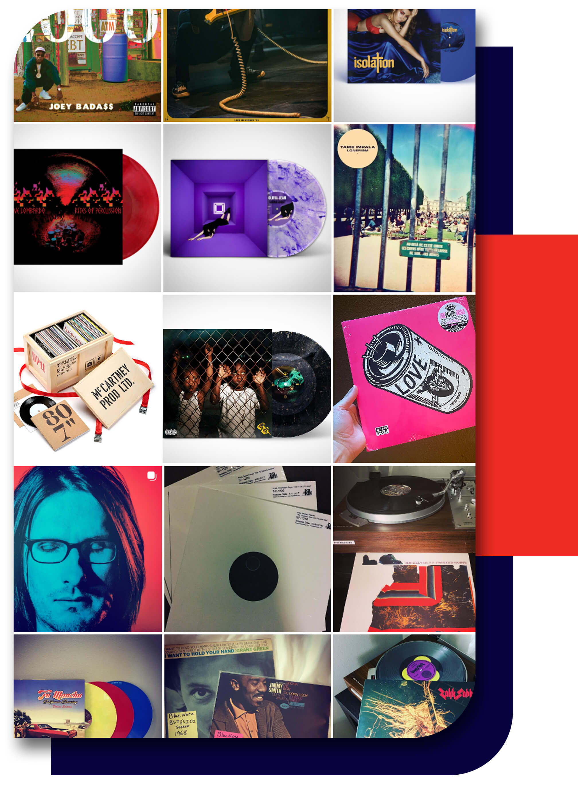 Music Albums Vinyl Collage