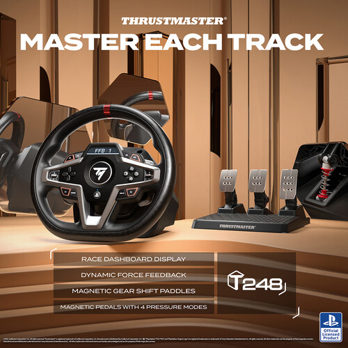 Gamefly Wheel Buy Thrustmaster T248P, Racing Wheel and Magnetic Pedals, HYBRID DRIVE ...