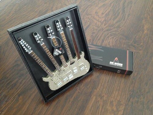 Rick Nielsen Cheap Trick 1983 Hammer Uncle Dick Doubleneck Mini Guitar Replica Collectible : Rick Nielsen, Cheap Trick